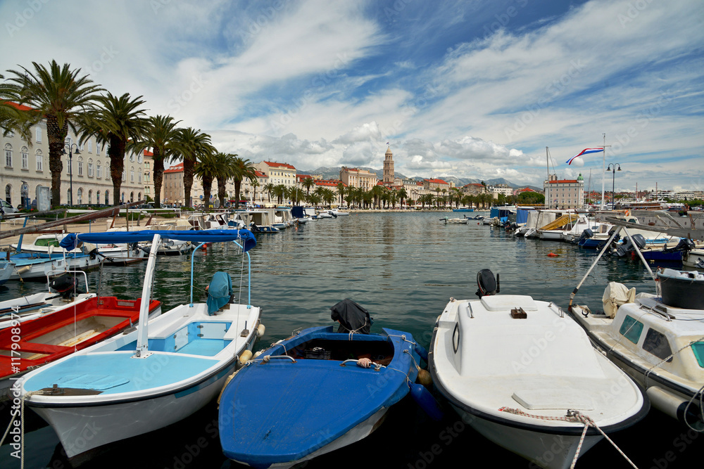 Split - esplanade and boat parking