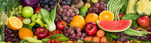 Fresh fruits and vegetables for healthy