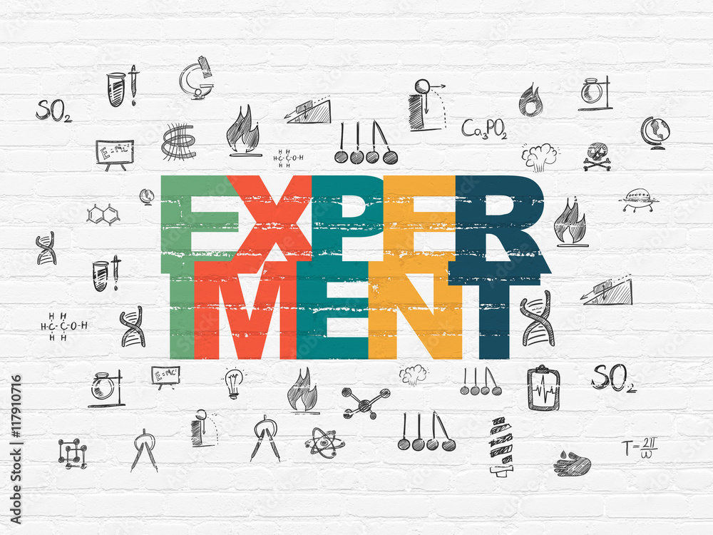 Obraz premium Science concept: Experiment on wall background