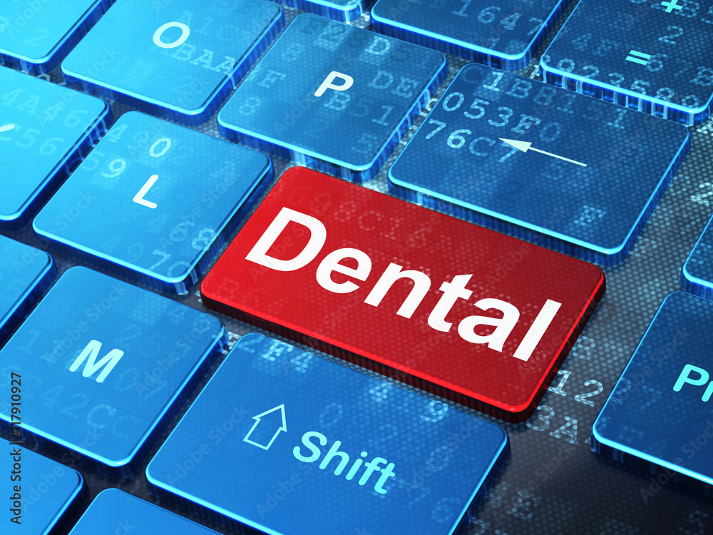 Fototapeta premium Health concept: Dental on computer keyboard background