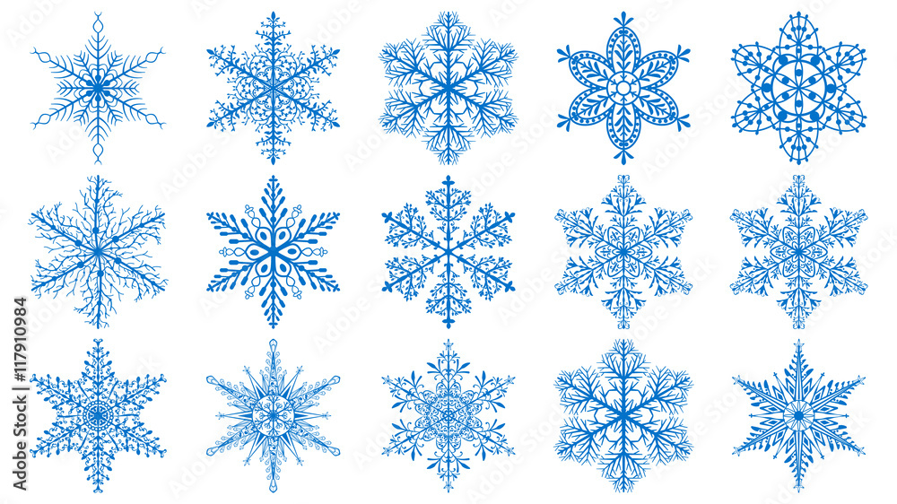 Set of Christmas snowflakes Set of Christmas snowflakes