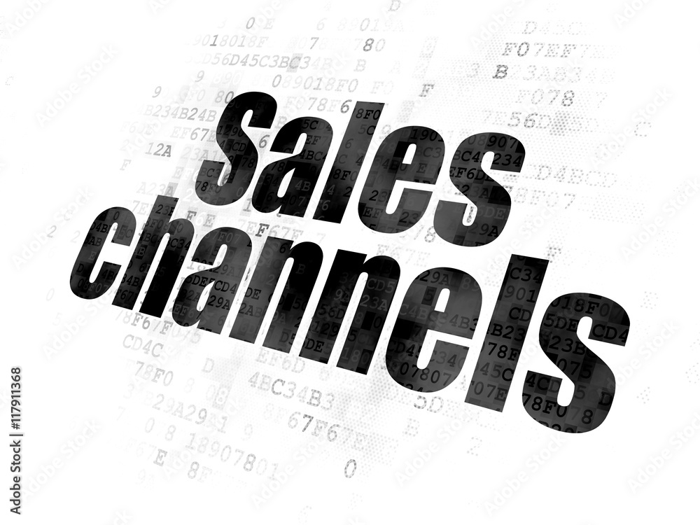 Advertising concept: Sales Channels on Digital background