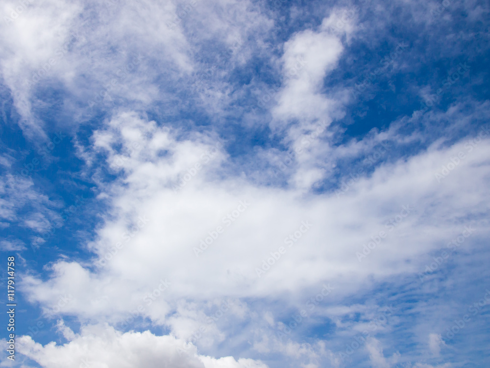 Clear blue sky with white cloud background Clear blue sky with white cloud background