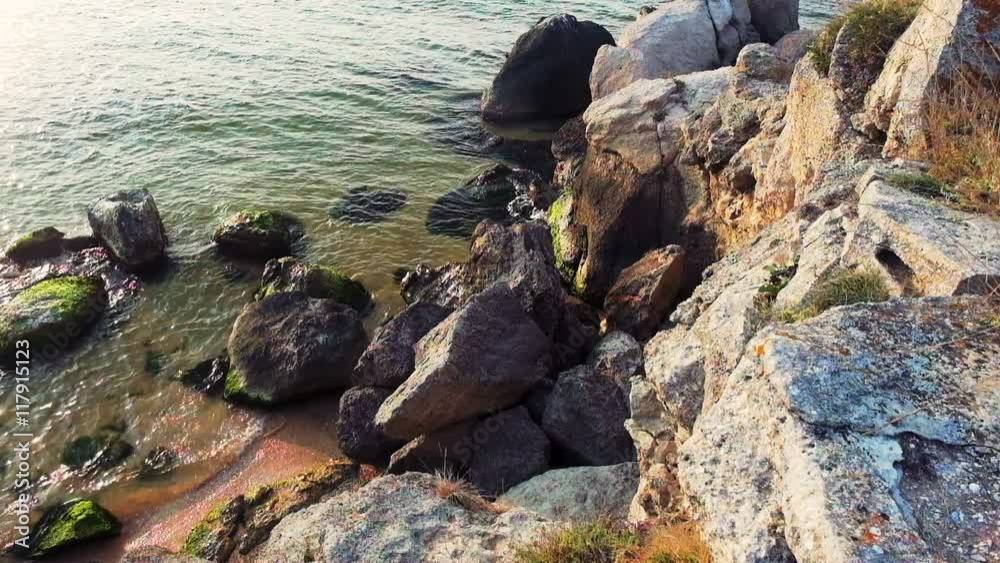 Beautiful coast with spectacular stone formations in the sea Beautiful coast with spectacular stone formations in the sea