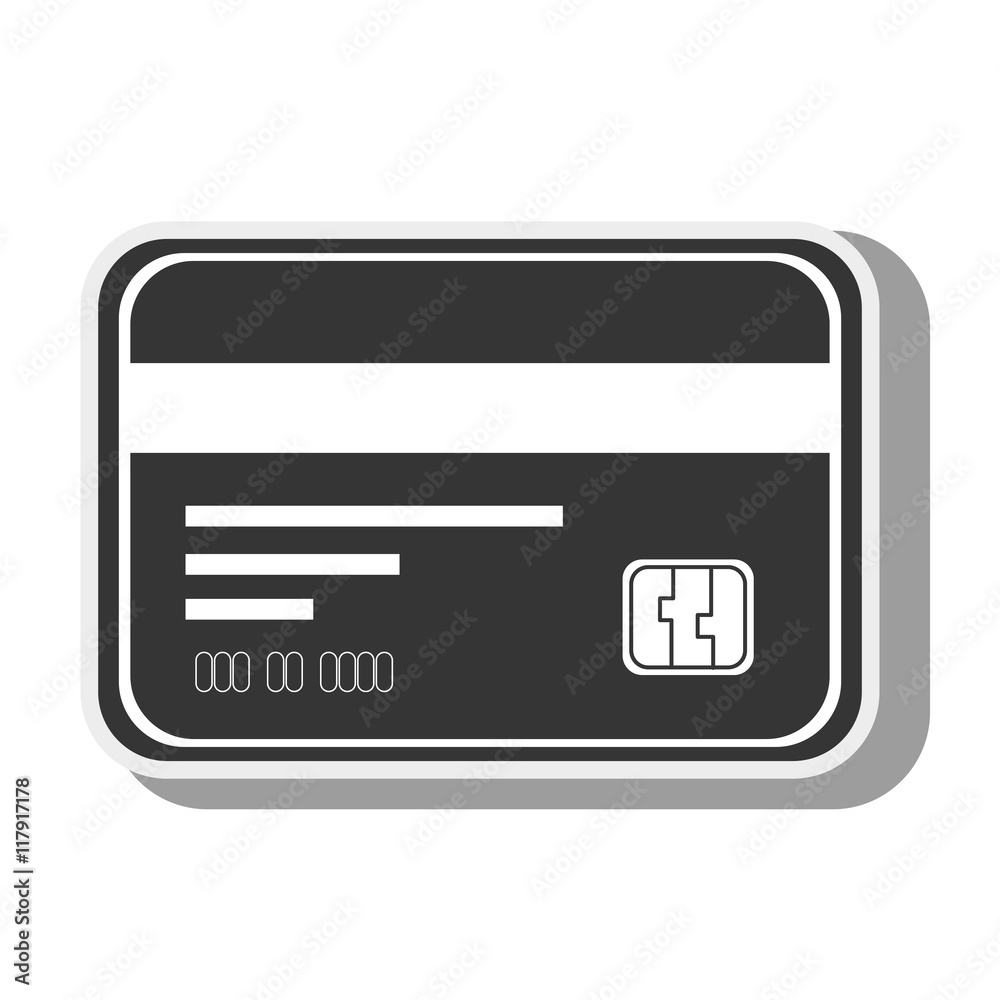 card money credit debit chip icon vector graphic