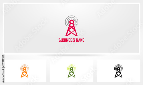 Antenna Broadcast Tower Logo