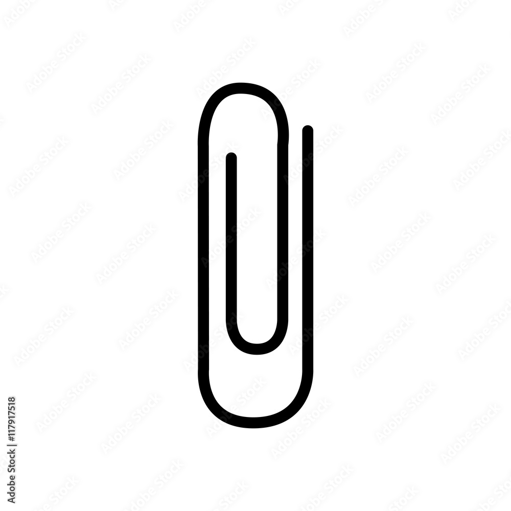 clip paper stationary office supplies icon vector graphic