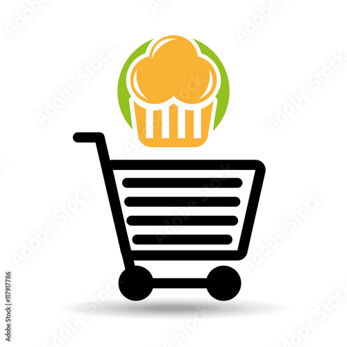 Shopping Cart with muffins