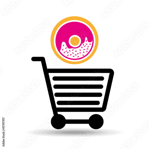 Shopping Cart with donuts