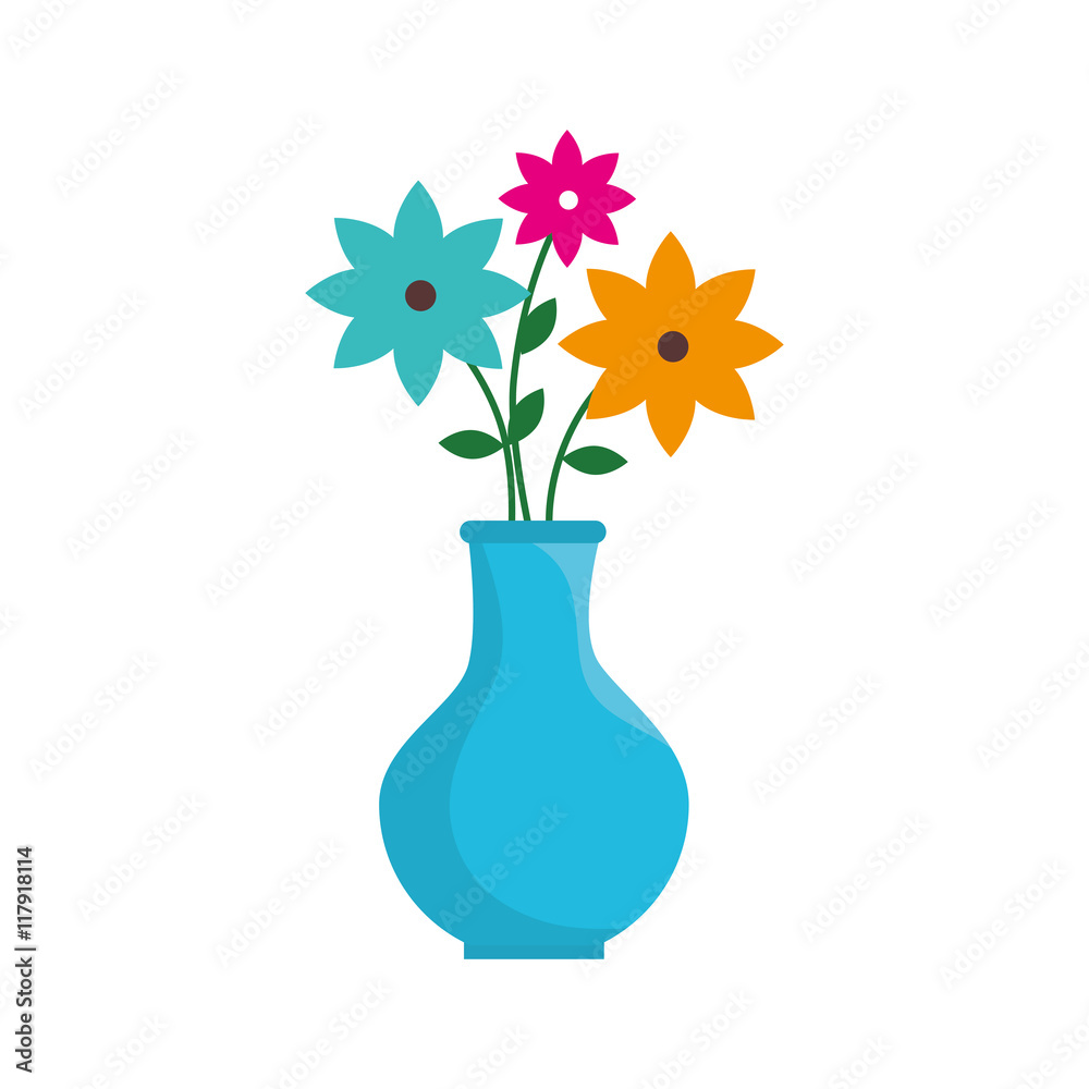 flower pot floral decoration icon vector graphic flower pot floral decoration icon vector graphic