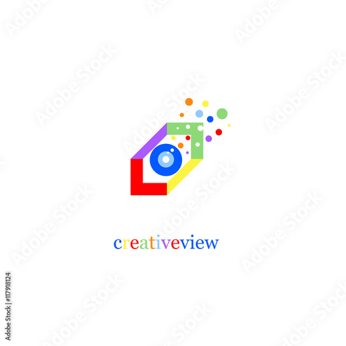 Creative view Logo, bright eye Logo, Vector icon