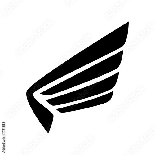 wing modern strippes icon vector graphic