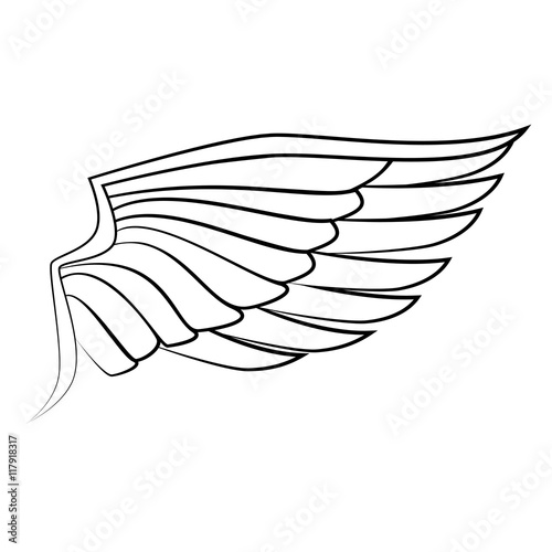 wing freedom symbol icon vector graphic