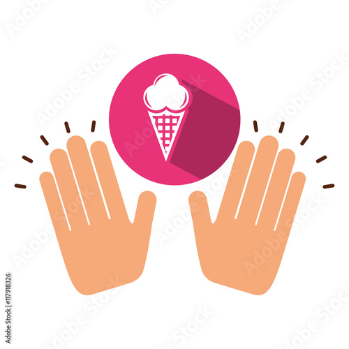 two hands holding ice cream
