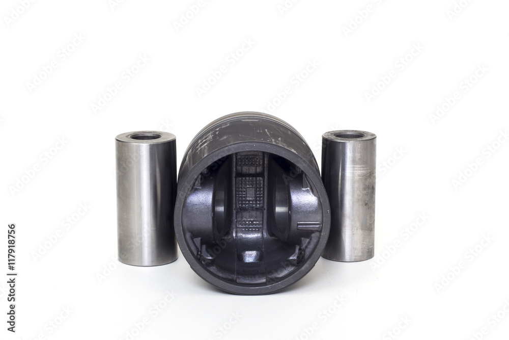 auto piston parts white background isolated auto piston parts white background isolated