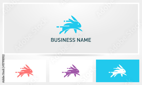 Rabbit Bunny Hare Fast Run Logo