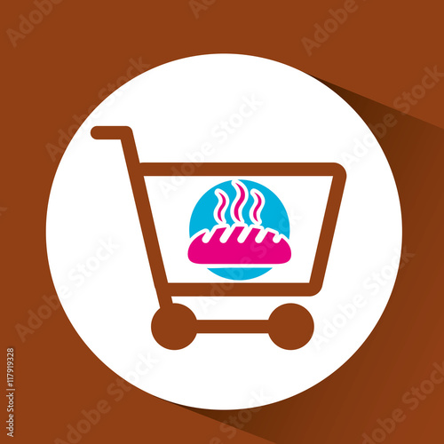 Shopping Cart with bread