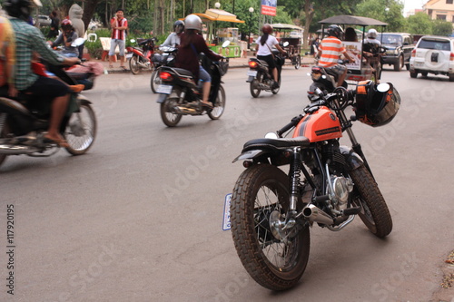 Street with Motorcycle