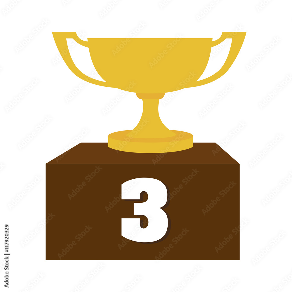 third place cup trophy icon vector graphic third place cup trophy icon vector graphic