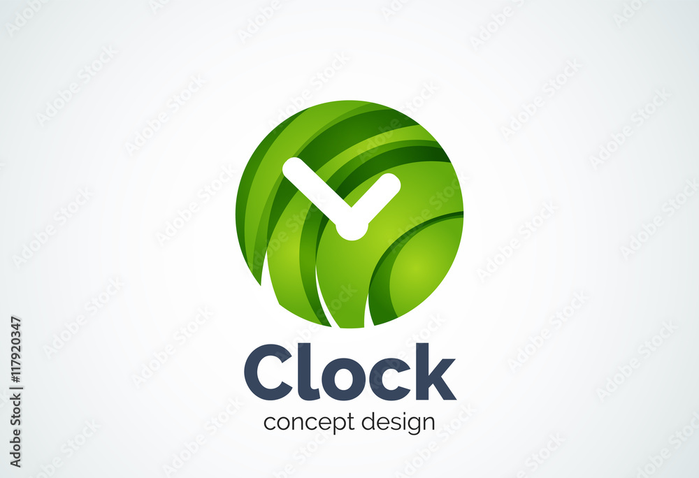 Clock logo template, time management business concept Clock logo template, time management business concept