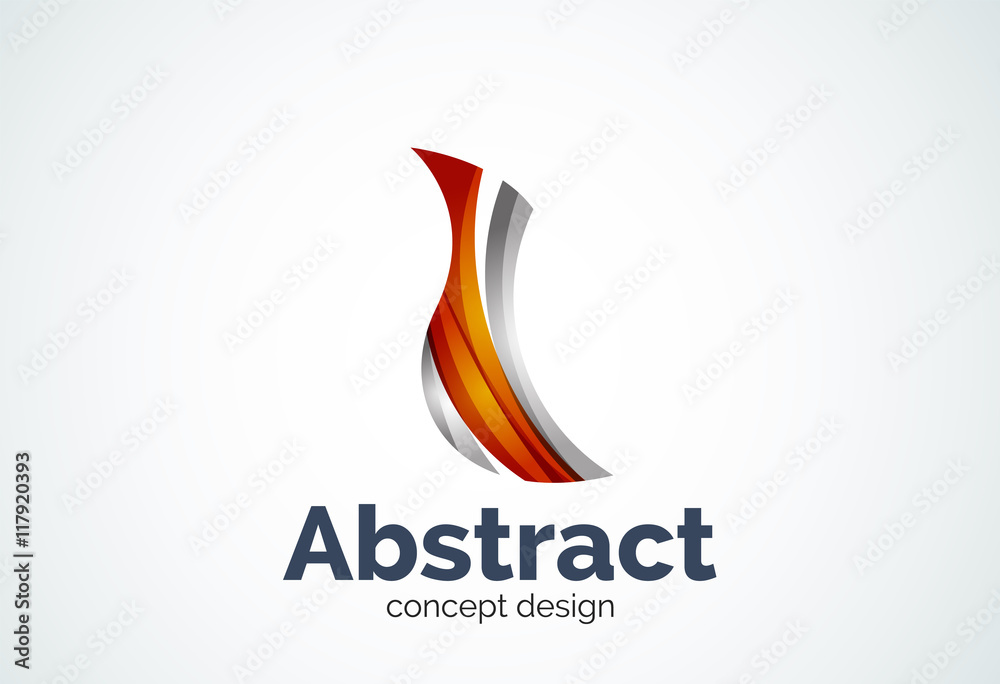 Abstract wave logo template, smooth motion concept Abstract wave logo template, smooth motion concept