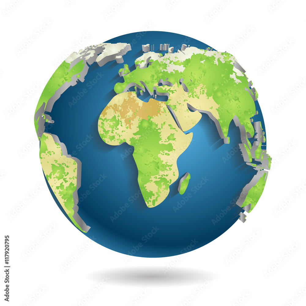 World Map Background Isolated Vector illustration