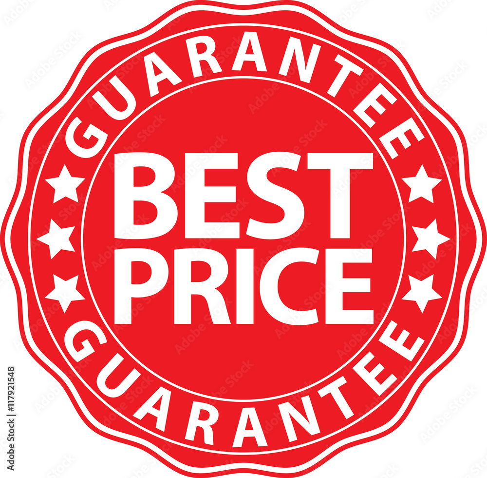 Best price guarantee red sign, vector illustration Best price guarantee red sign, vector illustration