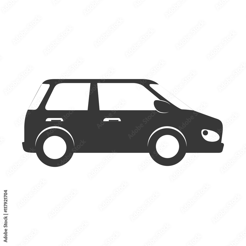 car side machine automobile auto vehicle icon vector graphic