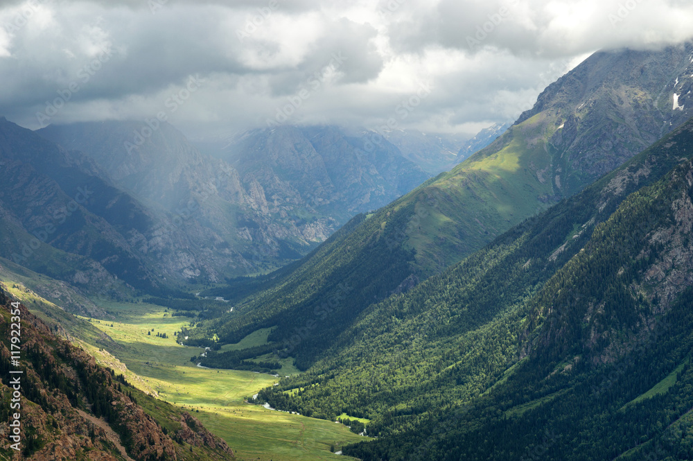 Fototapeta premium Kora gorge in Dzungarian Alatau mountains, Kazakhstan 