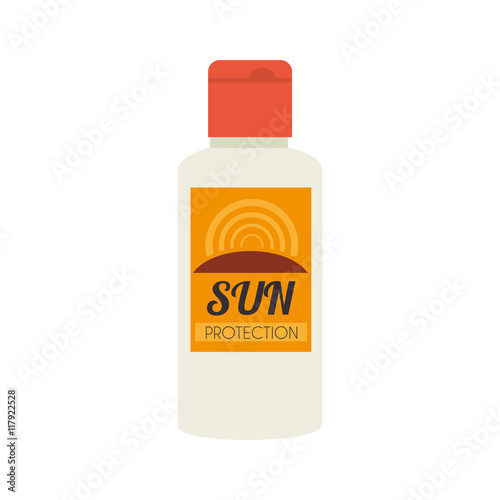sun block lotion bottle icon vector graphic