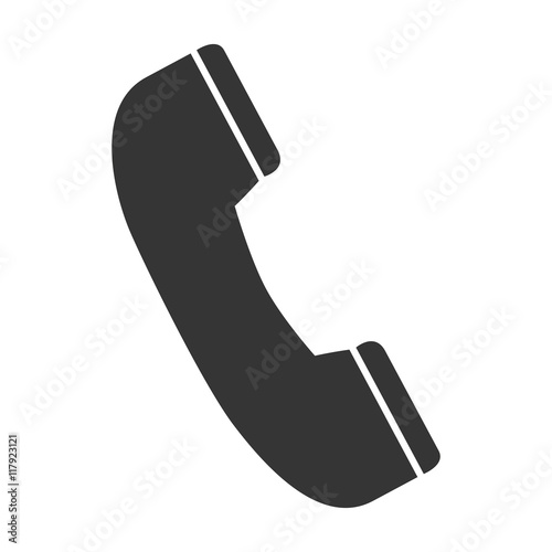 telephone handset call icon vector graphic