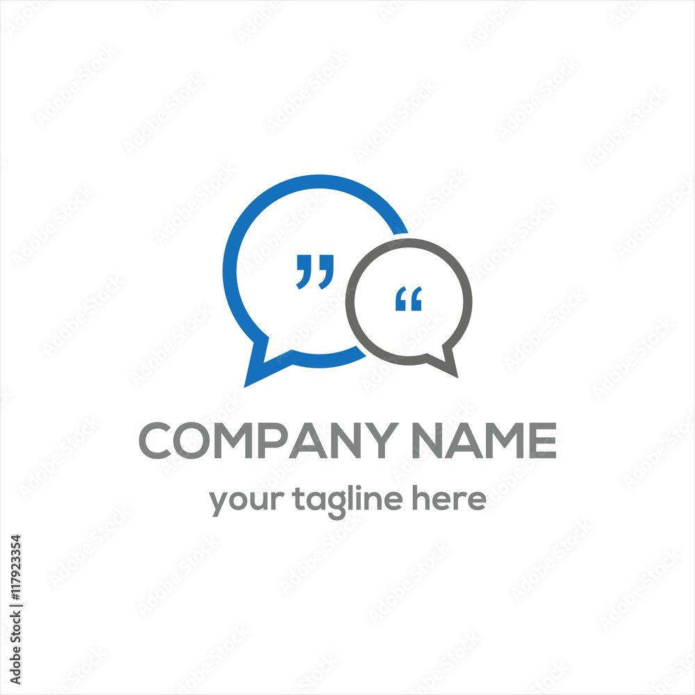 Chat bubble logo vector Chat bubble logo vector
