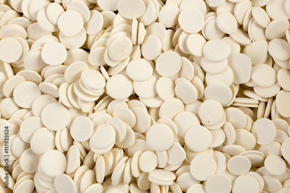 White chocolate chips. White chocolate chips.