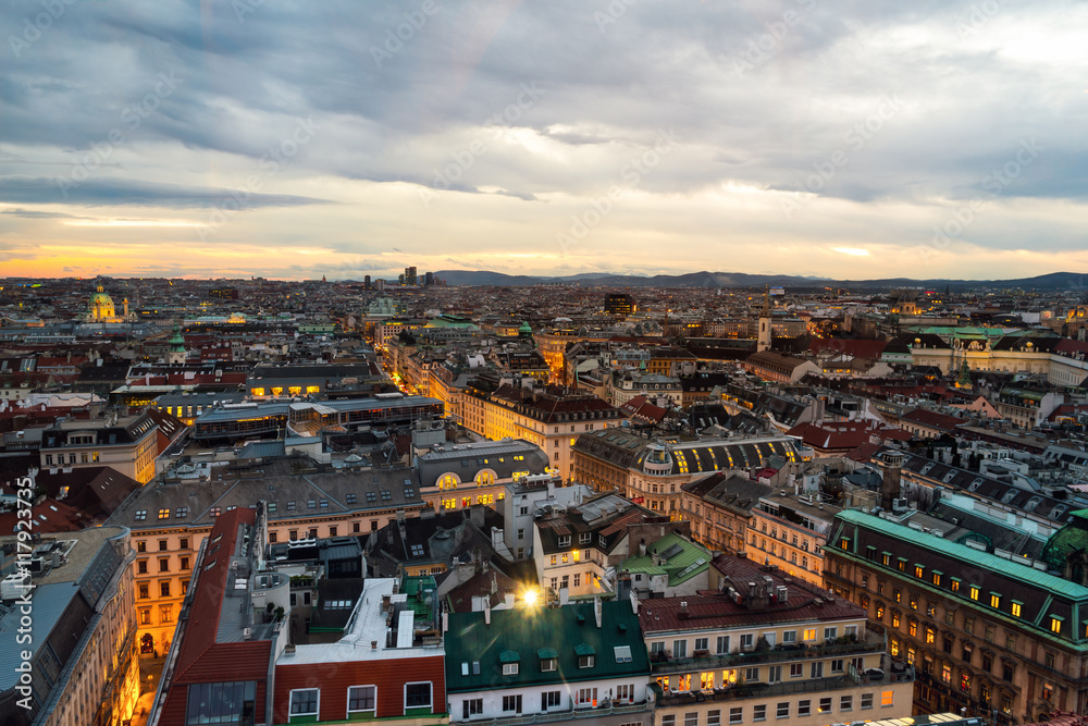 Obraz premium Aerial view of Vienna, Austria