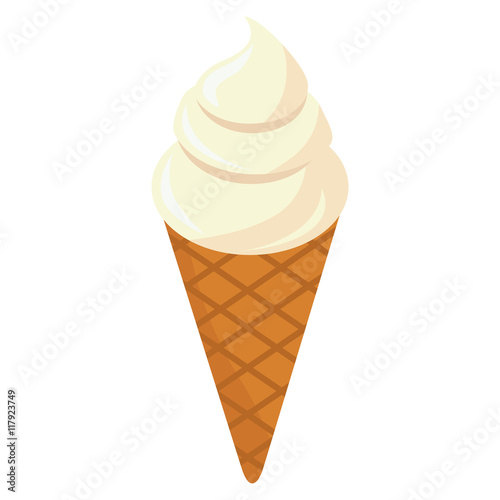 ice cream vanilla icon vector graphic
