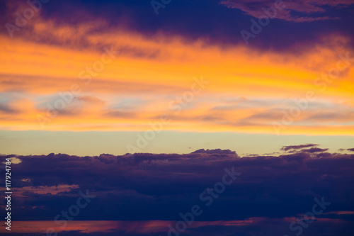 Abstract beautiful sunrise and dramatic clouds on the sky. © bluebeat76