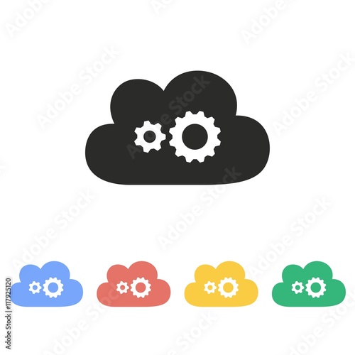 Cloud computing - vector icon.