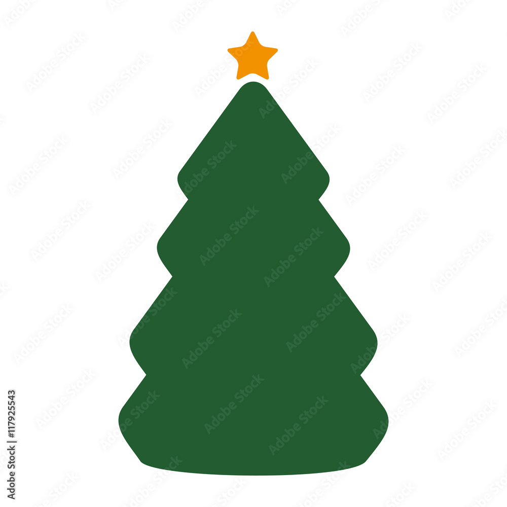 christmas tree star season icon vector graphic christmas tree star season icon vector graphic