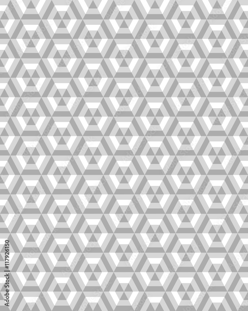 Geometric gray hexagon seamless pattern, vector Geometric gray hexagon seamless pattern, vector