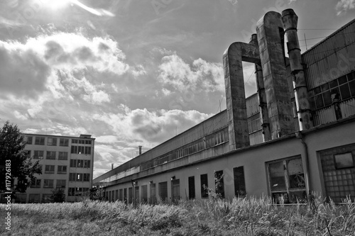 An abandoned factory near a city is waiting for the explorers. 