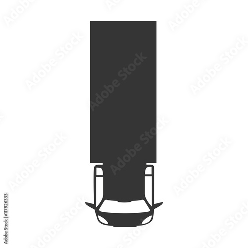 truck cargo vehicle top icon vector graphic