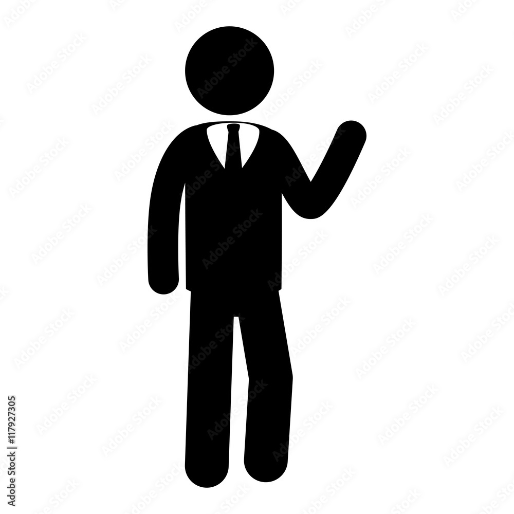 man executive suit tie business icon vector graphic man executive suit tie business icon vector graphic