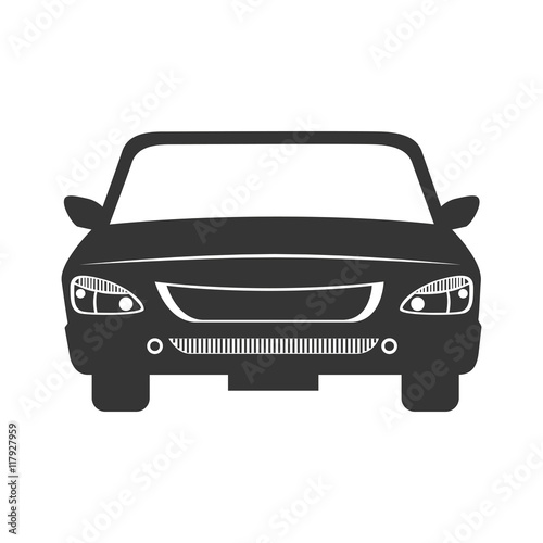 car front vehicle icon vector graphic