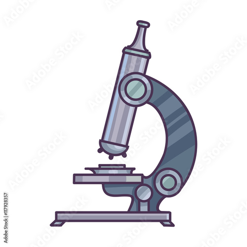 Microscope vector illustration. Science concept.