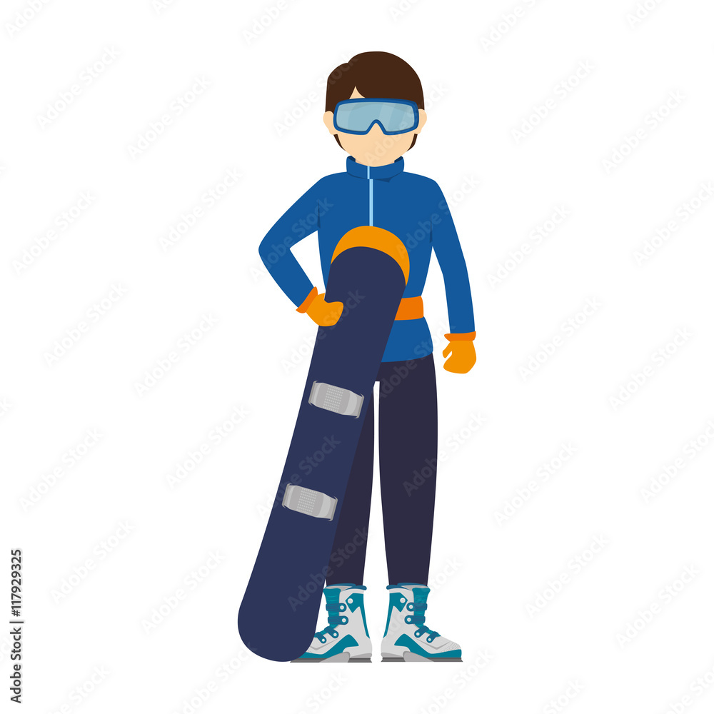 man male snowboard sport winter vector graphic icon man male snowboard sport winter vector graphic icon