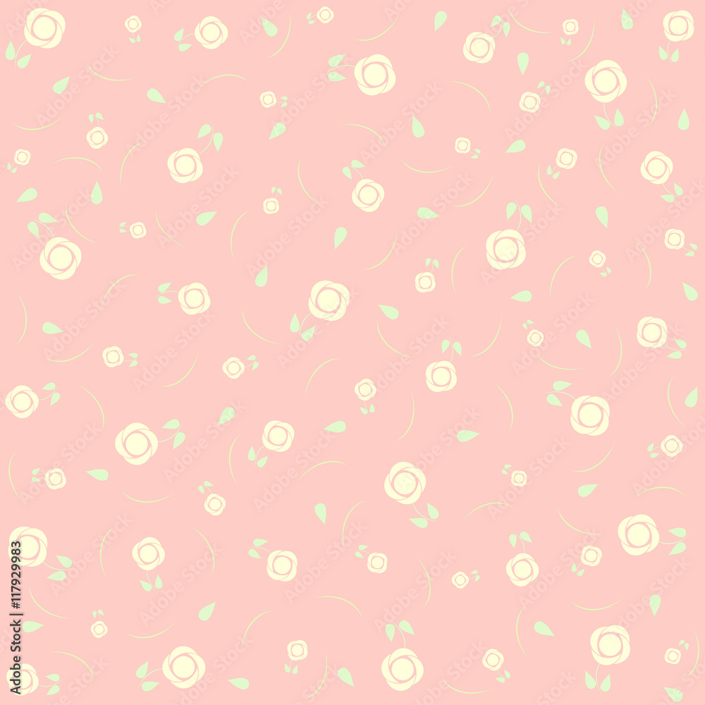 Floral background - pattern in pink