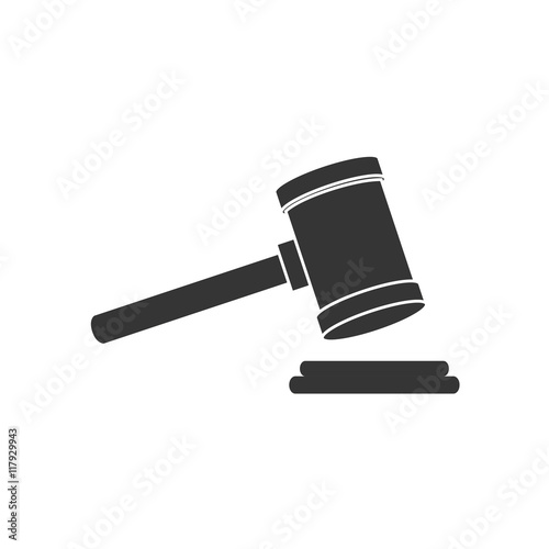 auction court hammer law vector graphic icon