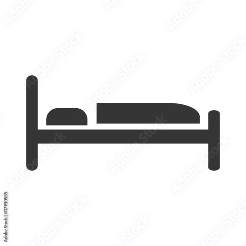 bed icon symbol sleep night hotel motel vector graphic illustration isolated and flat photo