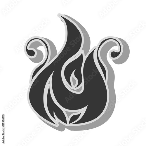 fire flame burn hot heat flaming vector graphic isolated illustration