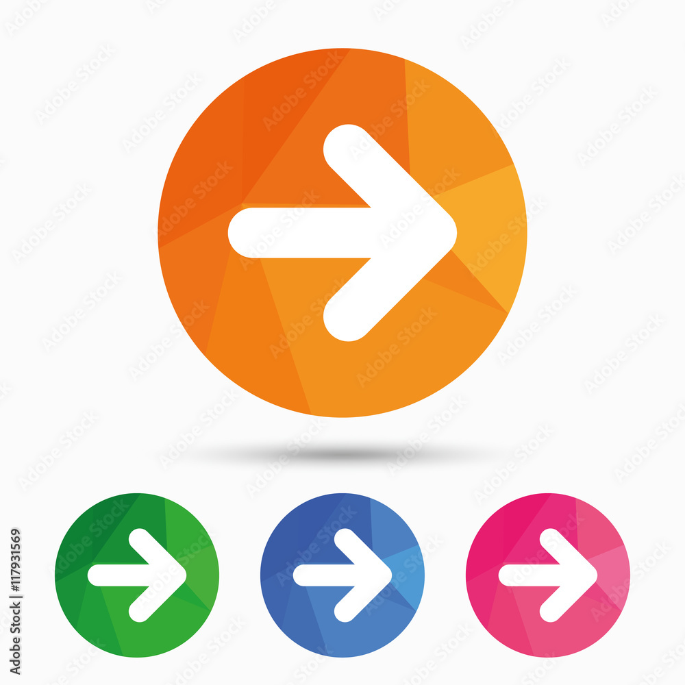 Arrow sign icon. Next button. Navigation symbol Arrow sign icon. Next button. Navigation symbol